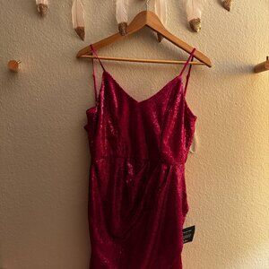 Lulus Forever Your Girl Magenta Sequin Bodycon Dress
